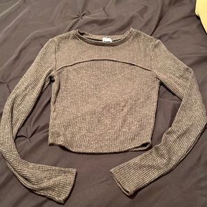 long sleeve greenish colored shirt